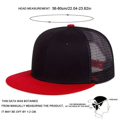 Unisex Solid Color Splicing Snapback Hats Spring Autumn
