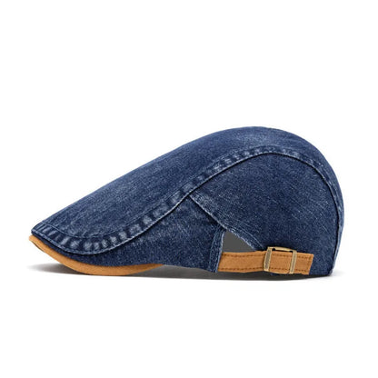 Four Seasons Cotton Solid Newsboy Caps Men Flat Peaked Cap Women