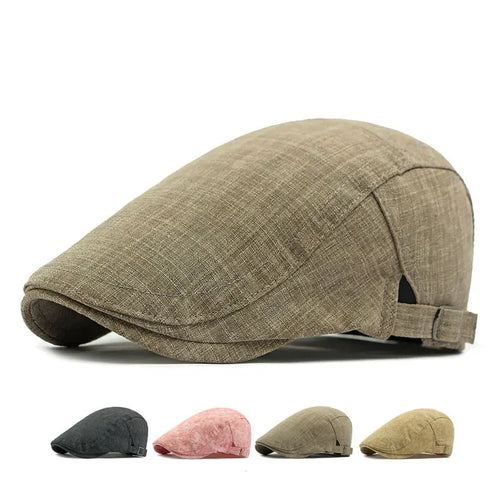 Four Seasons Cotton Print Newsboy Caps Octagonal Cap