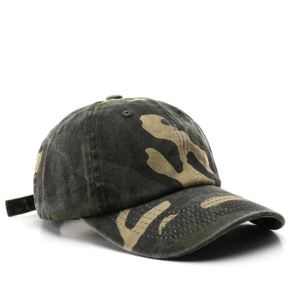 Vintage Washed Cotton Baseball Cap Curved Brim Dad Hat