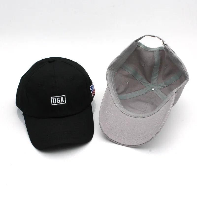 New Simplicity Hats American Flag USA Letters Embroidery Baseball Caps Men And Women