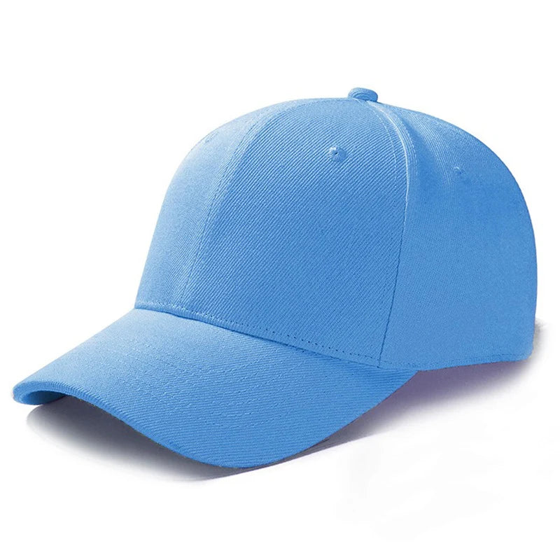 Adjustable Polyester Baseball Cap Unisex Solid Color Dad Hat