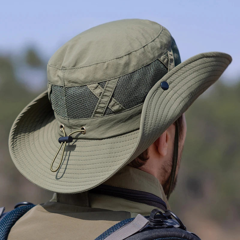 Breathable Sunshade Fisherman Hat Men's Sunscreen Sun Hat Fishing Hat