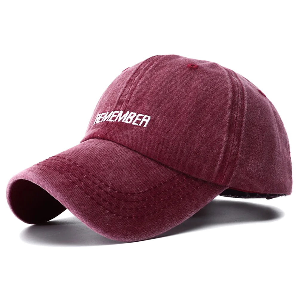 Fashion Letter Embroidery Washed Cotton Baseball Cap