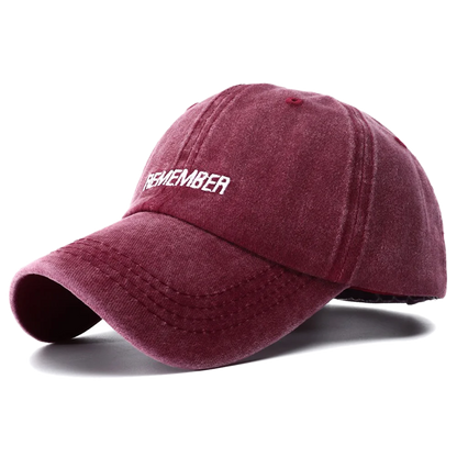 Fashion Letter Embroidery Washed Cotton Baseball Cap