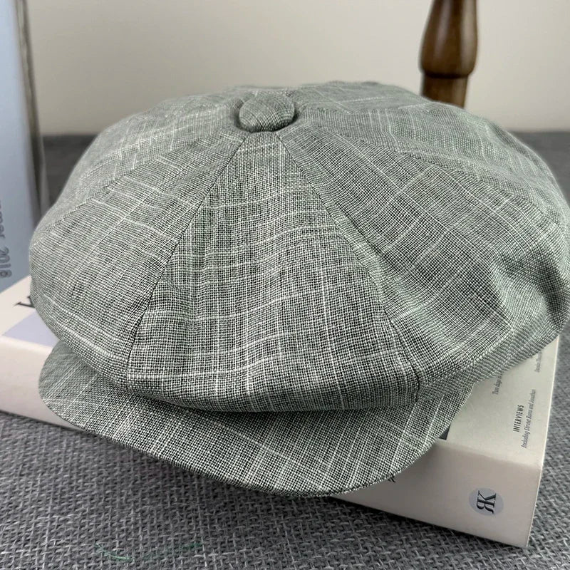 Summer Newsboy Caps Flax Breathable Gatsby Cap