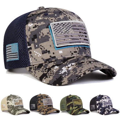 Unisex Personality Sticker Embroidery camouflage baseball caps