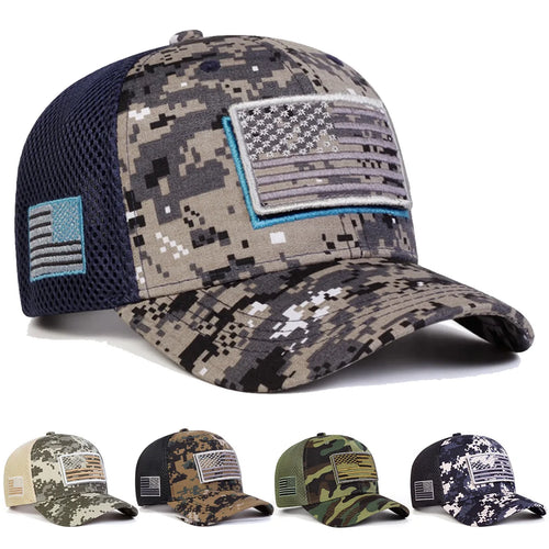 Unisex Personality Sticker Embroidery camouflage baseball caps