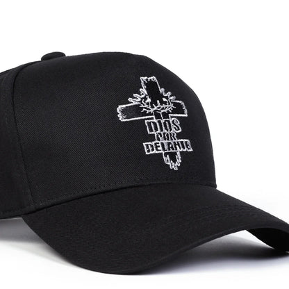 Unisex Dios Por Delante Cross Embroidery Baseball Caps Spring Autumn