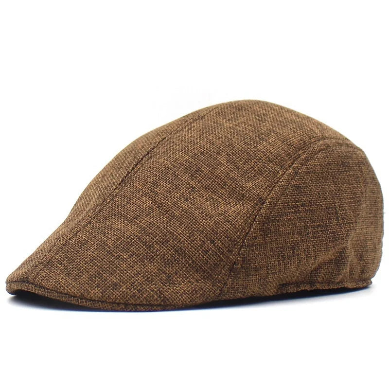 Solid Color Breathable Unisex Short Brim Beret Spring Summer