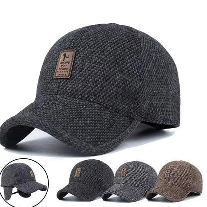 High Quality Autumn Winter Thick Earmuffs Hat Warm Adjustable Earmuffs Baseball Cap Casual Simple Outdoor Hats