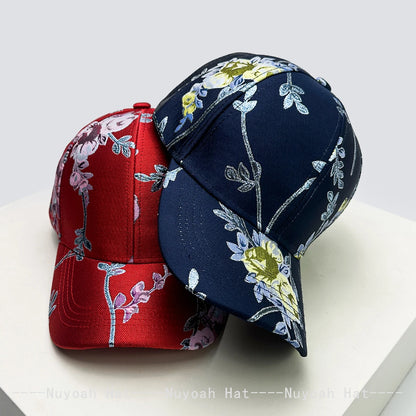 New Women Chic Flower Retro Baseball Hats