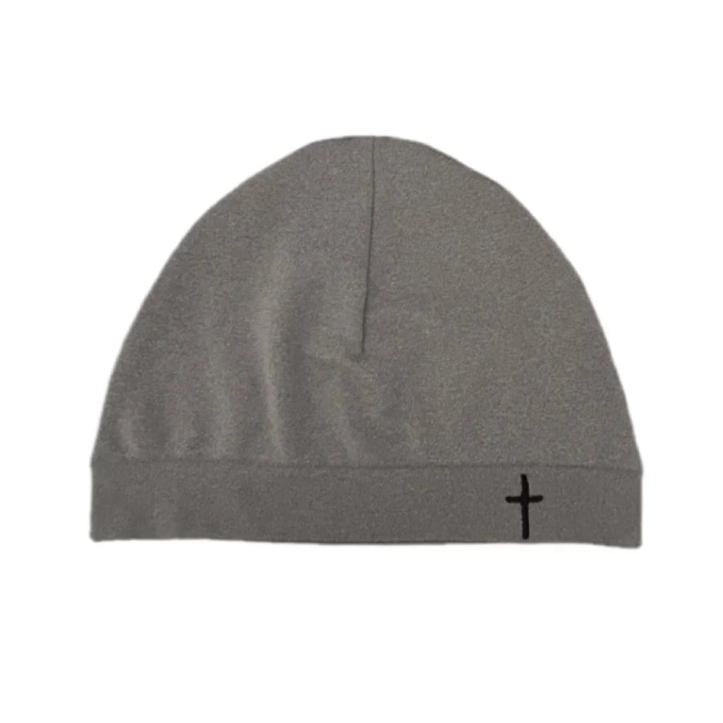 Cross Embroidered Skull Cap Thin Beanie Soft Breathable Stretch Hat For Men, Women