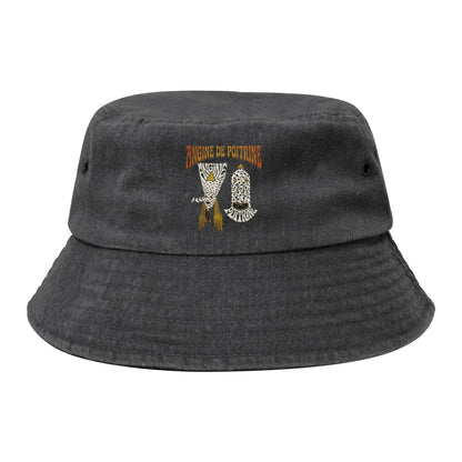 Street Angine De Poitrine Wearing Faces Band Bucket Hat