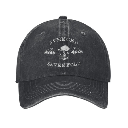 Unisex Vintage Avenged Sevenfold Printed Hats Vintage Distressed Denim