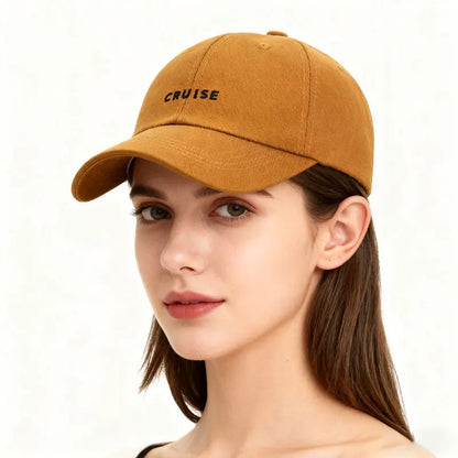 Unisex Baseball Cap Korean Style Trendy Streetwear Letter Embroidered Versatile Dad Hat