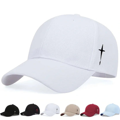 Unisex Cross Embroidery Snapback Baseball Caps Spring and Autumn