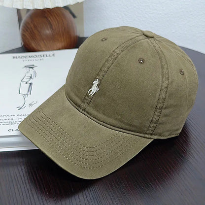 New Trendy Pony Embroidered Baseball Cap Showing Face Small Leisure Sports Cap