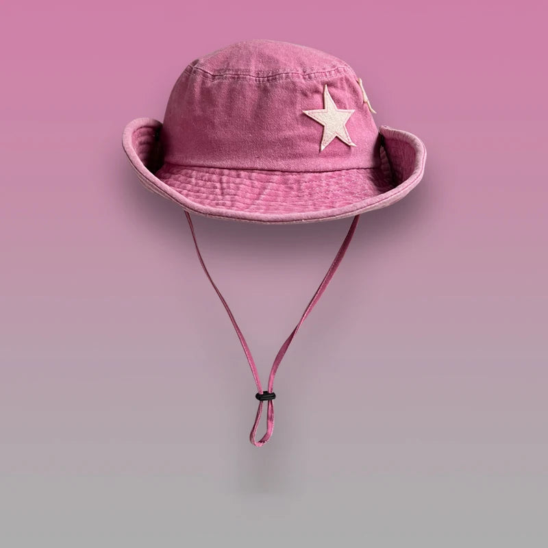 2023 Vintage Pink Stars Western Cowboy Hat