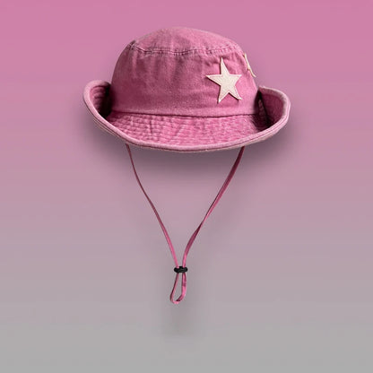 2023 Vintage Pink Stars Western Cowboy Hat
