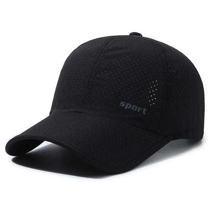 Quick Dry Baseball Cap For Men Outdoor Sports Mesh Breathable Sun Hat