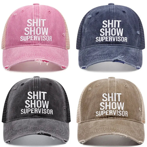Vintage Washed Denim Baseball Caps For Women Men