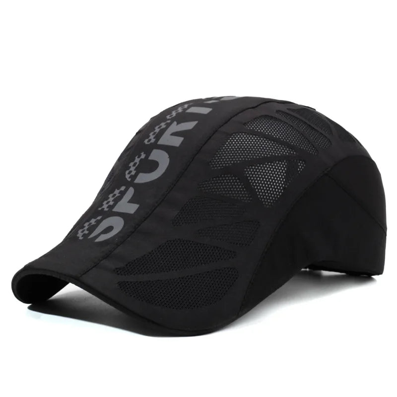 Summer New Arrival SPORT Letter Front Panel Cap For Men Breathable Sun Hat Outdoor UV Protection Baseball Cap