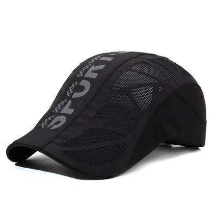Summer New Arrival SPORT Letter Front Panel Cap For Men Breathable Sun Hat Outdoor UV Protection Baseball Cap