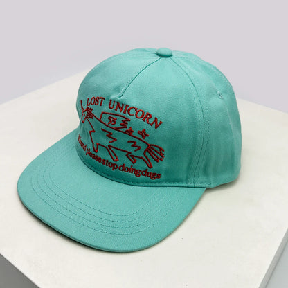 New Unisex Niche Unicorn Letters Embroidery Baseball Hats Flat Eave Sunshade