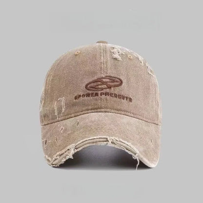 American Retro Washed Distressed Women's Baseball Cap Face Slimming Japanese  Protection Hat