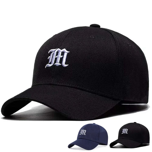 Unisex M Letter Embroidery Baseball Caps Spring and Autumn Outdoor Adjustable Casual Hats Sunscreen Hat Sports Cap