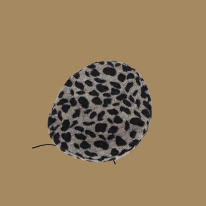 Spring Autumn Leopard Print Beret