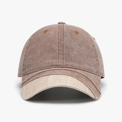 Spring Autumn Solid Color Washed Baseball Cap
