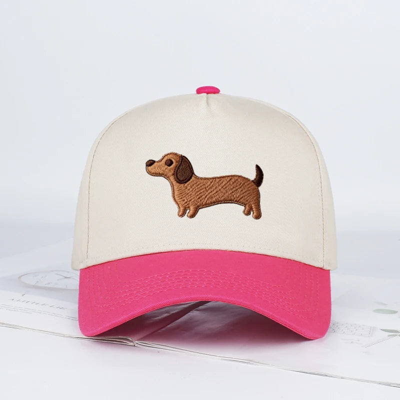 Cute Dachshund Embroidered Baseball Cap