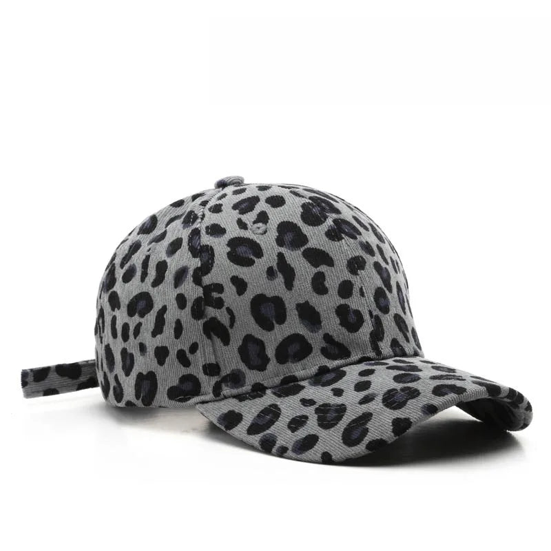 Unisex Leopard Baseball Cap For Women Men's Retro Corduroy Winter Hat