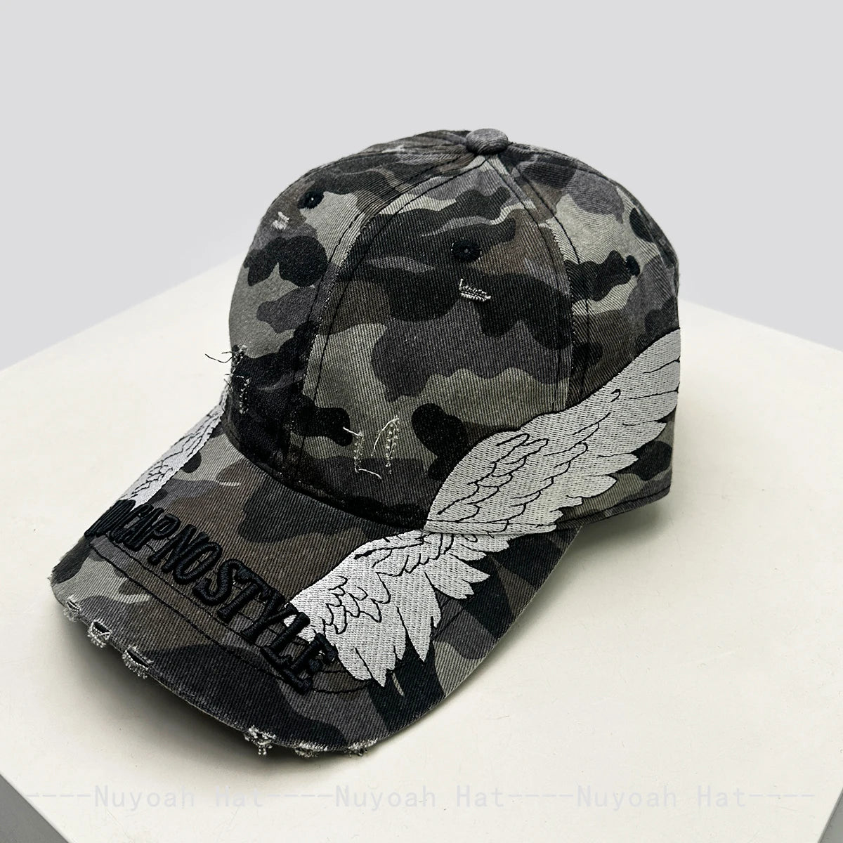 Embroidered Letters Dual-Bladed Angel Wings Baseball Hats