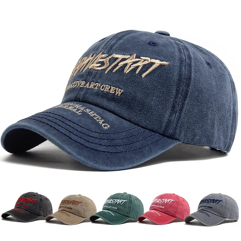 Fashion Women's Baseball Cap Embroidered Cotton Soft Top Men's Caps