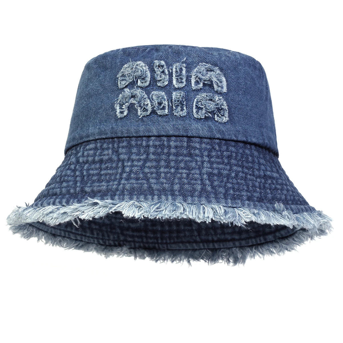 Unisex Niin Letter Hole Personality Cowboy Bucket Hats Fishermen Caps