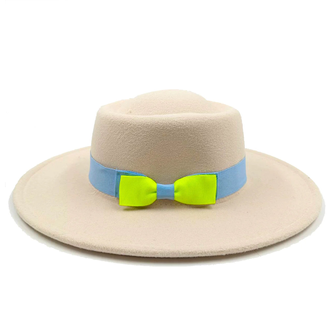New Oversized Edge Flat Top Hat Retro French Felt Hat