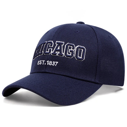 Simple and Fashionable Baseball Hat Chicago Embroidered Daily Leisure Sports