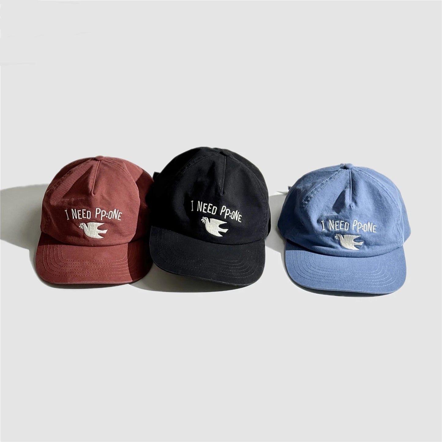 Cotton Washed Peace Dove Embroidered Baseball Cap