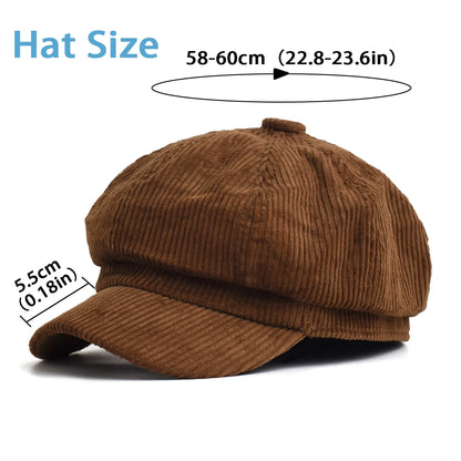 Vintage English Newsboy Cap - Women's Octagonal Beret