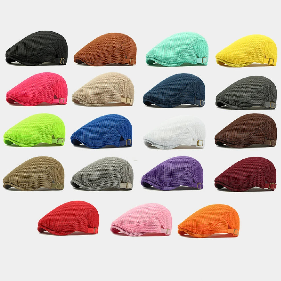 Beret Cap Spring Summer Mesh Cap Breathable Sun Hat