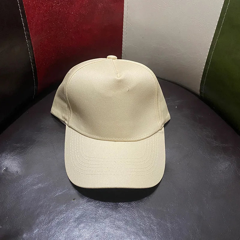 Unisex Solid Color 5 Panel Baseball Cap Trendy Casual Sport Hat