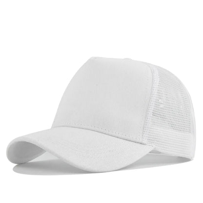 Customized Logo Hard Top 5 Panels Mesh Baseball Cap For Men Women