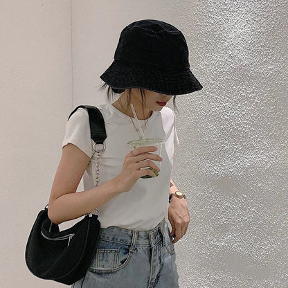 Retro Washed Cowboy Bucket Hat Women Men