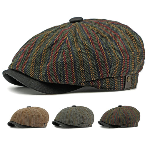 Berets Spring Autumn Hat Caps For Men Women Octagonal Ivy Flat Cap