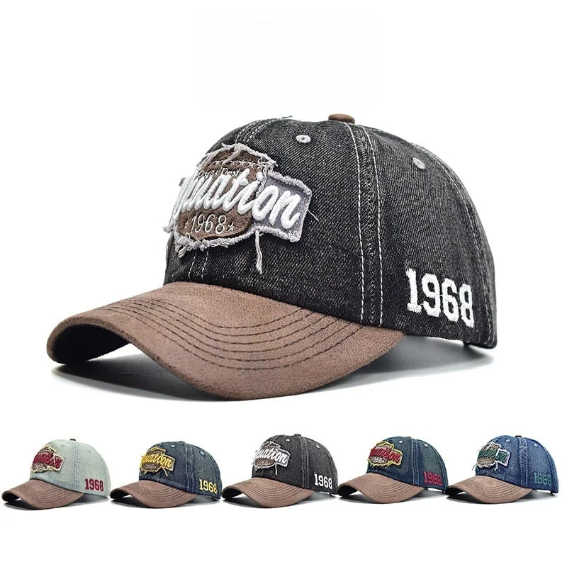 Retro Letter Embroidery Baseball Caps