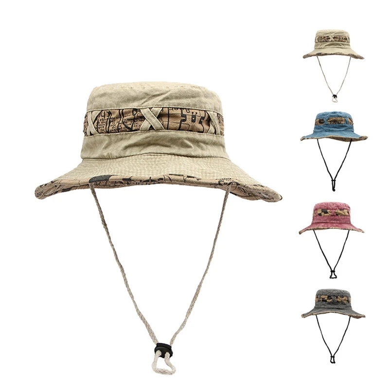 Outdoor Fisherman Hats Men Women Summer Wide Brim Bucket Hat