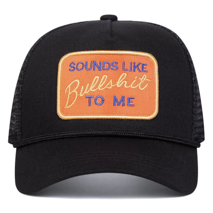 Unisex Bullshit Letter Embroidery Baseball Net Caps Spring and Summer